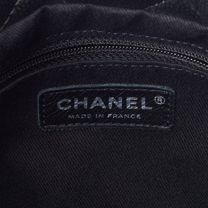 Chanel Metallic Caviar Quilted CC Timeless Tote Dark Silver 8 of 9