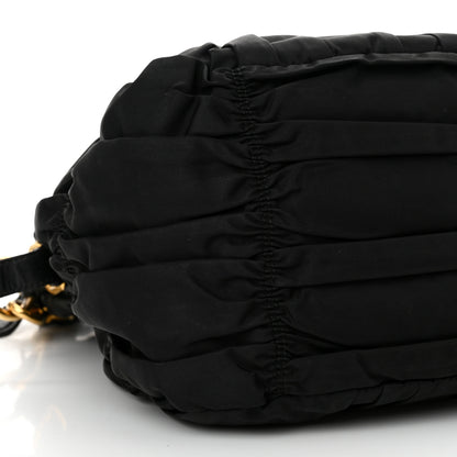 Prada Tessuto Nylon Nappa Braided Gaufre Shopping Satchel Black 9 of 18