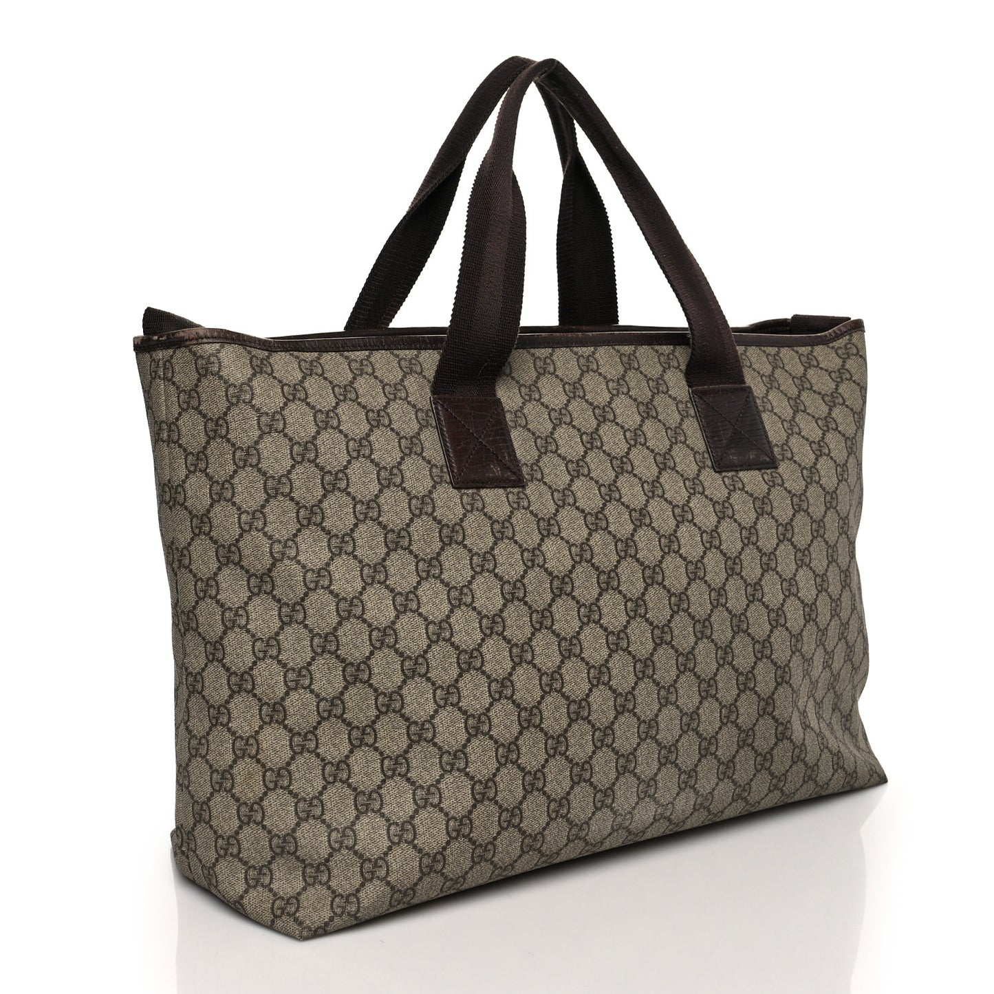 GG Plus Monogram Travel Bag Dark Brown