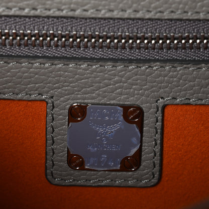 MCM Grained Calfskin Patricia Park Avenue Crossbody Bag Arch Grey 7 of 11