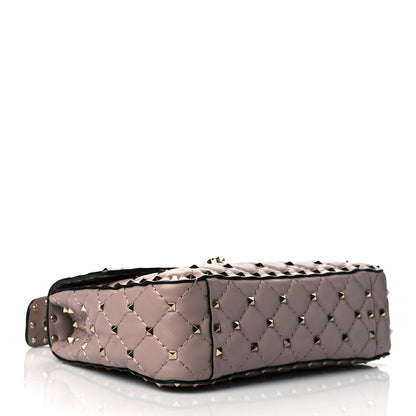 Valentino Garavani Lambskin Medium Rockstud Spike Shoulder Bag Poudre 4 of 9