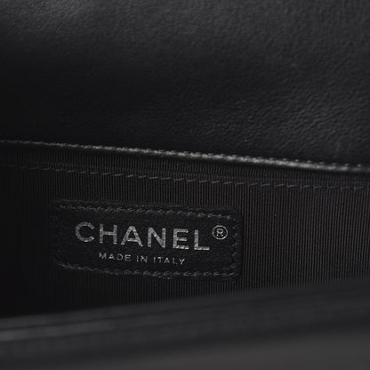Chanel Calfskin Chevron Quilted Small Boy Flap Black 5 of 8