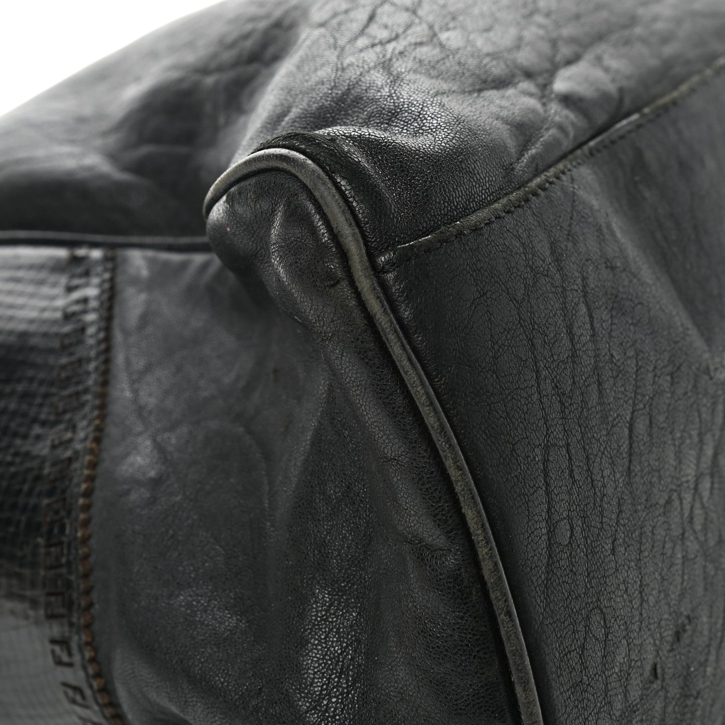 Distressed Lambskin Large Bag De Jour Tote Black