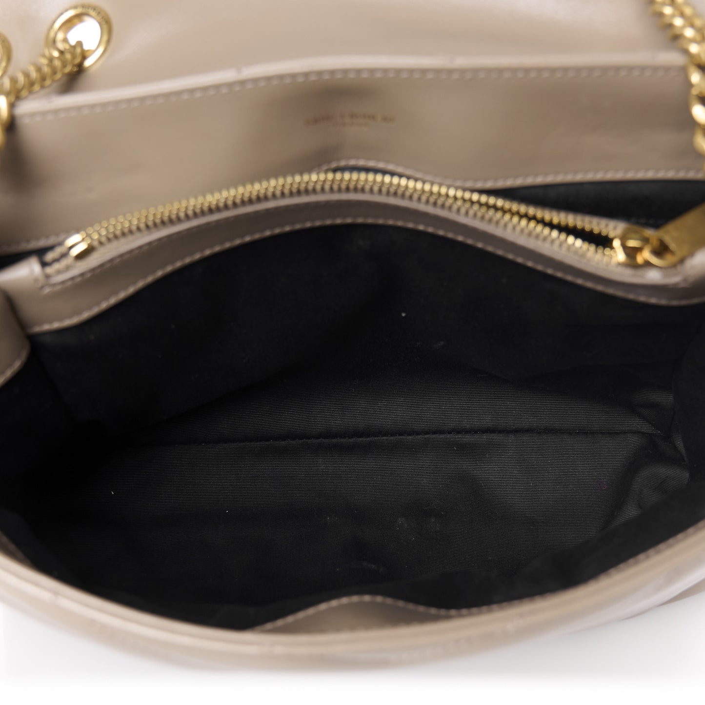 Calfskin Y Quilted Monogram Medium Loulou Chain Satchel Taupe