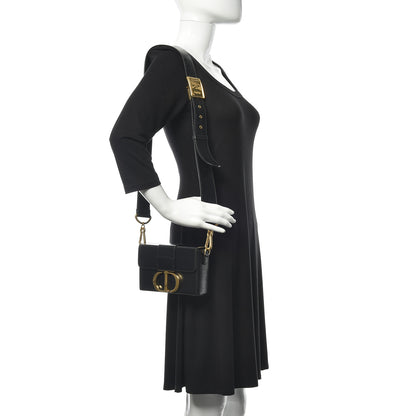 Christian Dior Crackled Lambskin 30 Montaigne Box Bag Black 2 of 9