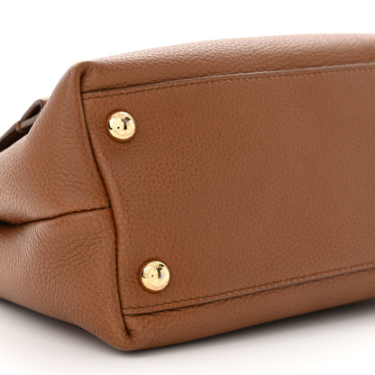 Salvatore Ferragamo Grained Calfskin Ginger Crossbody Brown 9 of 14