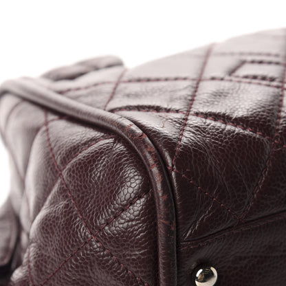 Chanel Caviar Quilted CC Timeless Bowler Burgundy 9 of 16