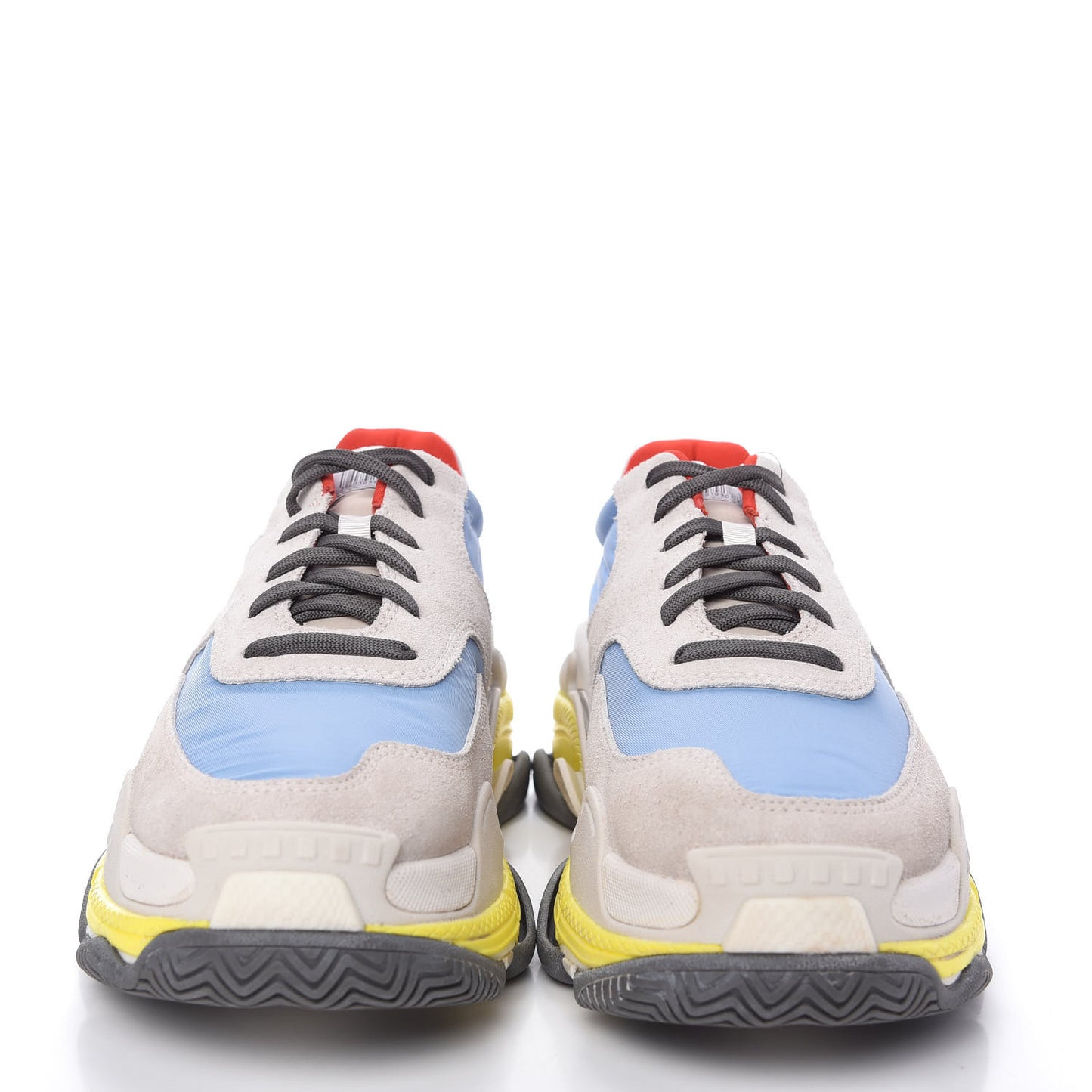 Nylon Suede Womens Triple S 2.0 Sneakers 41 Gris Bleu Rouge