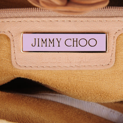 Jimmy Choo Nappa Snakeskin Trim Sky Hobo Pink 6 of 7