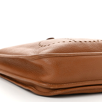 Hermes Taurillon Clemence Evelyne III PM Gold 9 of 13