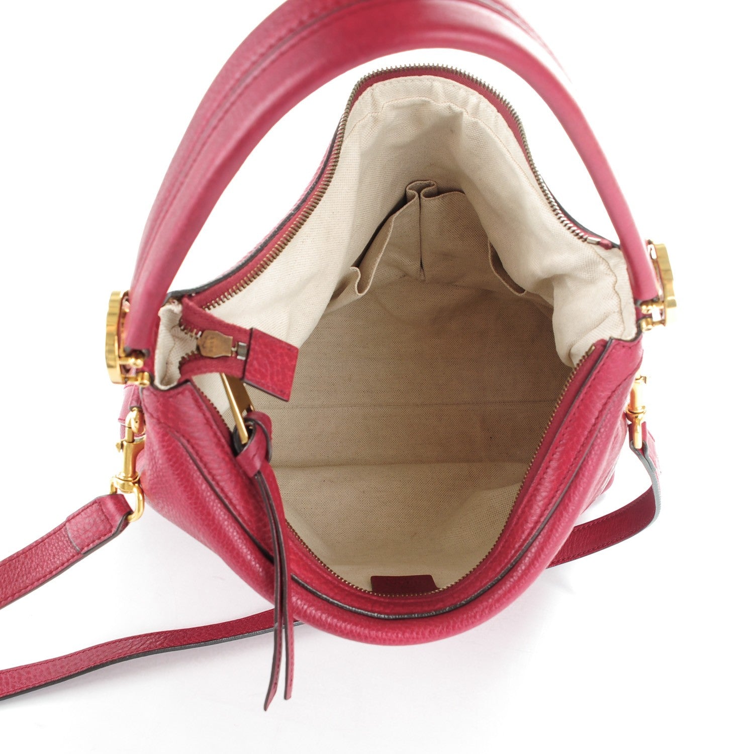Gucci Pebbled Calfskin Small Miss GG Hobo Red 5 of 7
