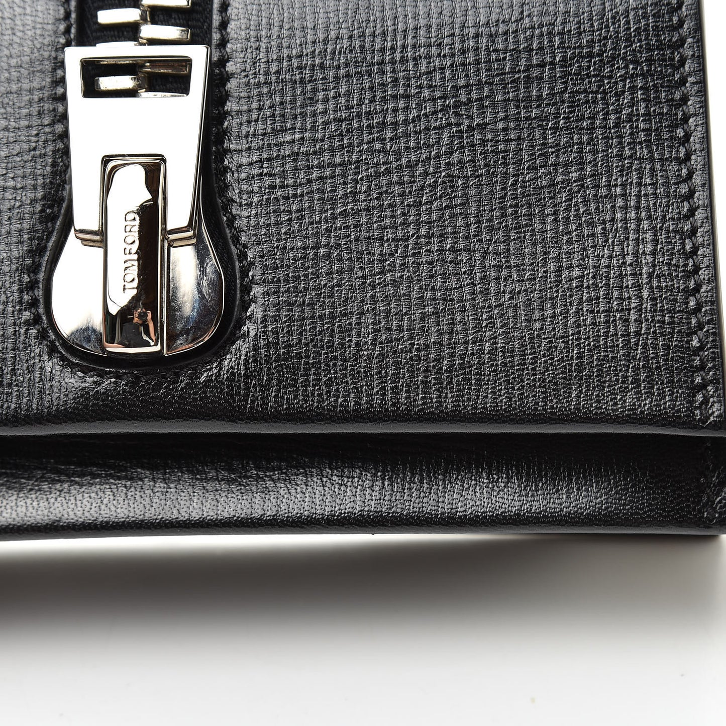 Calfskin Sedgwick Zip Clutch Black