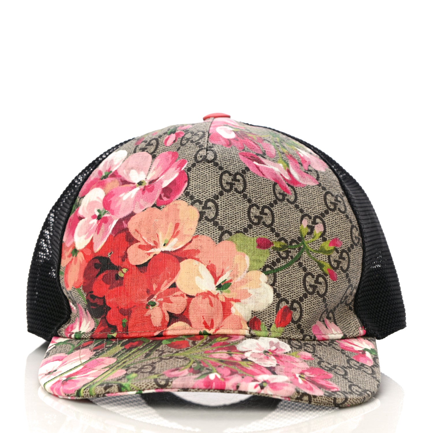 Gucci GG Supreme Monogram Blooms Baseball Hat XL Beige Multicolor 3 of 7