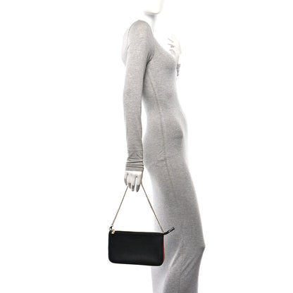 Christian Louboutin Calfskin Loubila Chain Clutch Black 2 of 10