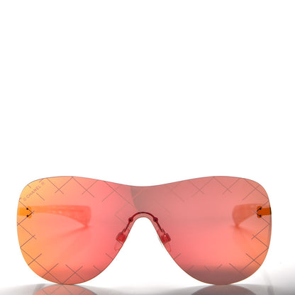 Chanel Shield Runway Sunglasses 4215 Silver Red 2 of 8