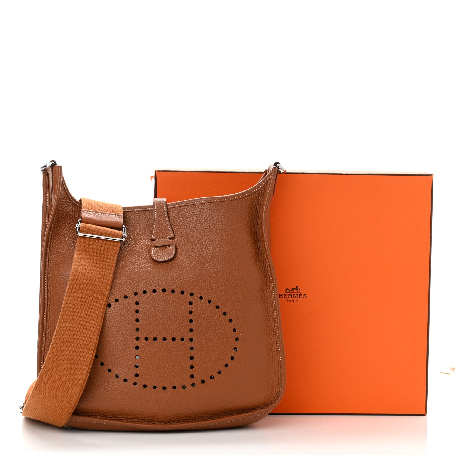 Hermes Taurillon Clemence Evelyne III PM Gold 12 of 12