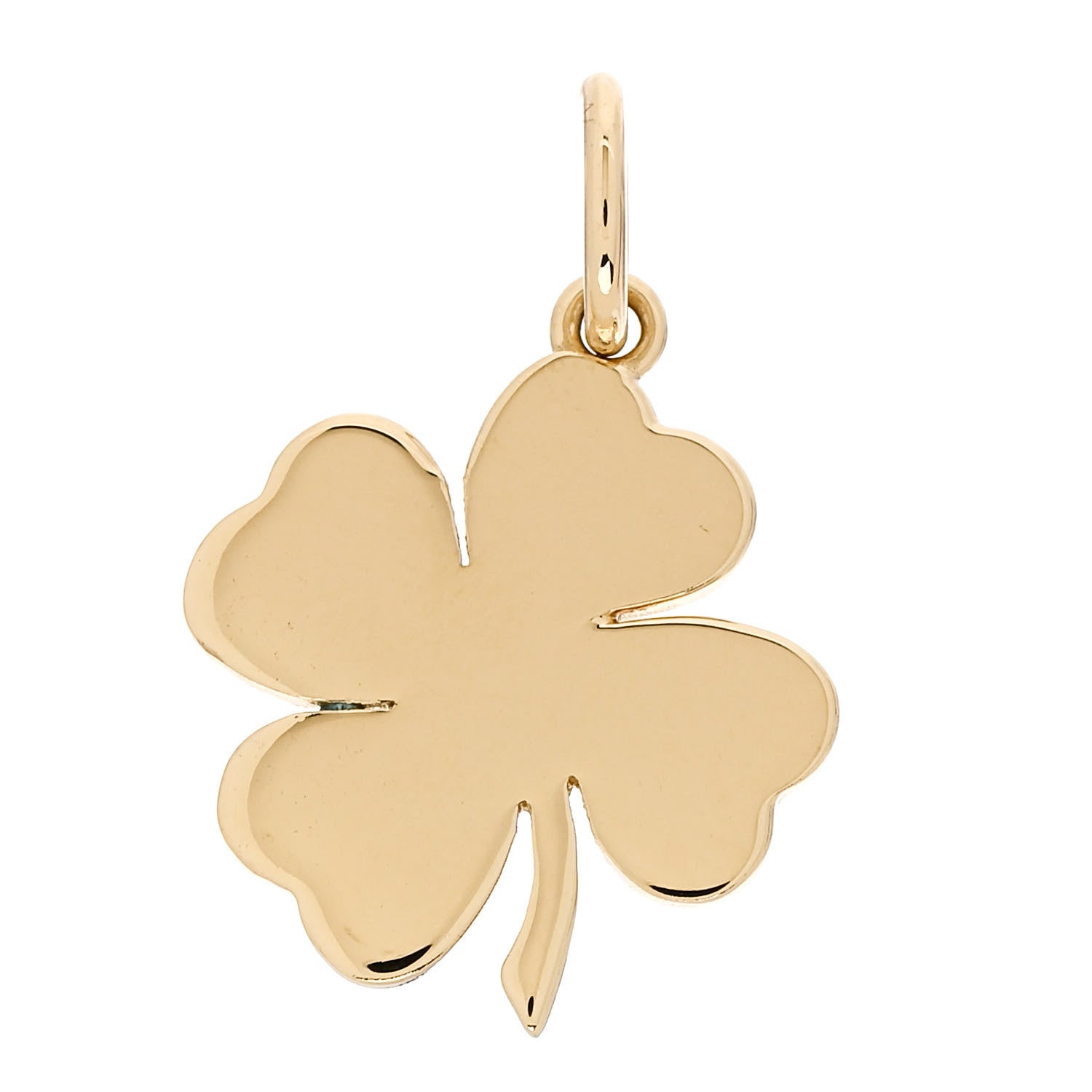 Tiffany 18K Yellow Gold Four Leaf Clover Charm 1 of 6
