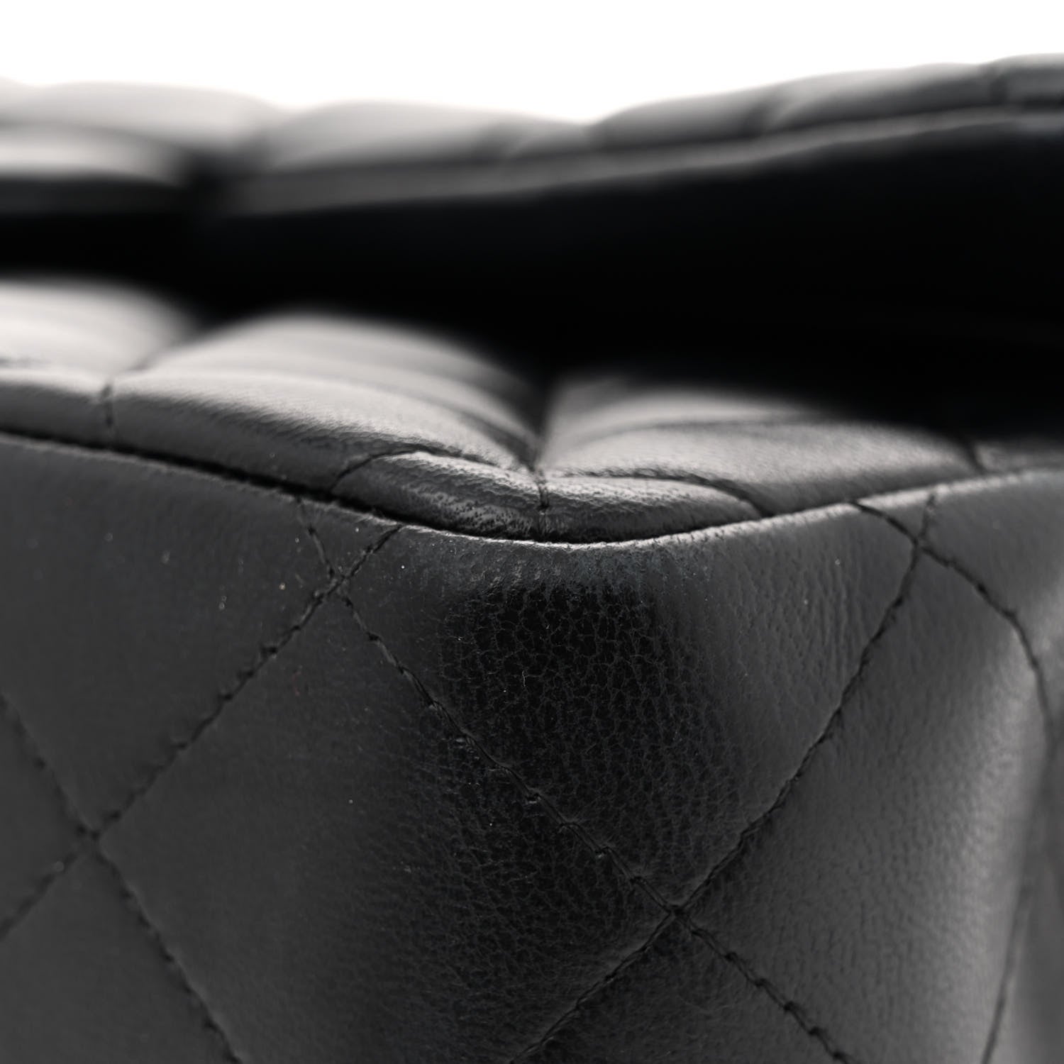Chanel Lambskin Quilted Jumbo Double Flap Black 13 of 16