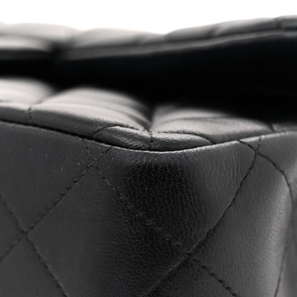 Chanel Lambskin Quilted Jumbo Double Flap Black 13 of 16