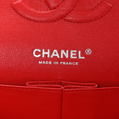 Chanel Patent Calfskin Quilted Bi-Color Medium Double Flap Red Black 6 of 10