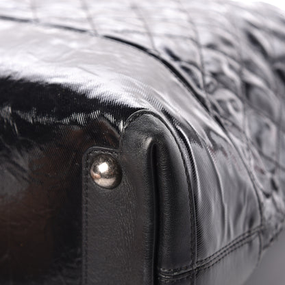 Chanel Calfskin Coated Canvas Quilted Tote Black 15 of 19