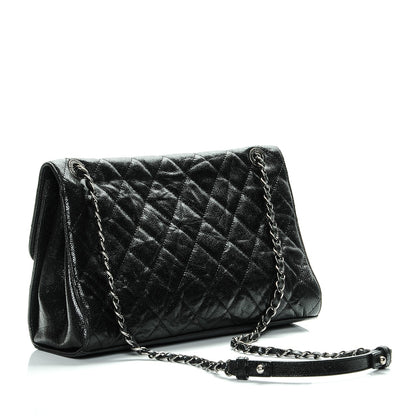 Chanel Crumpled Grained Calfskin Jumbo CC Crave Flap Black 3 of 7