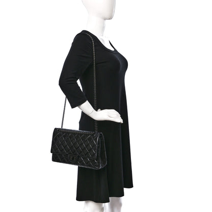 Chanel Glazed Calfskin Quilted 2.55 Reissue 226 Flap So Black 2 of 10
