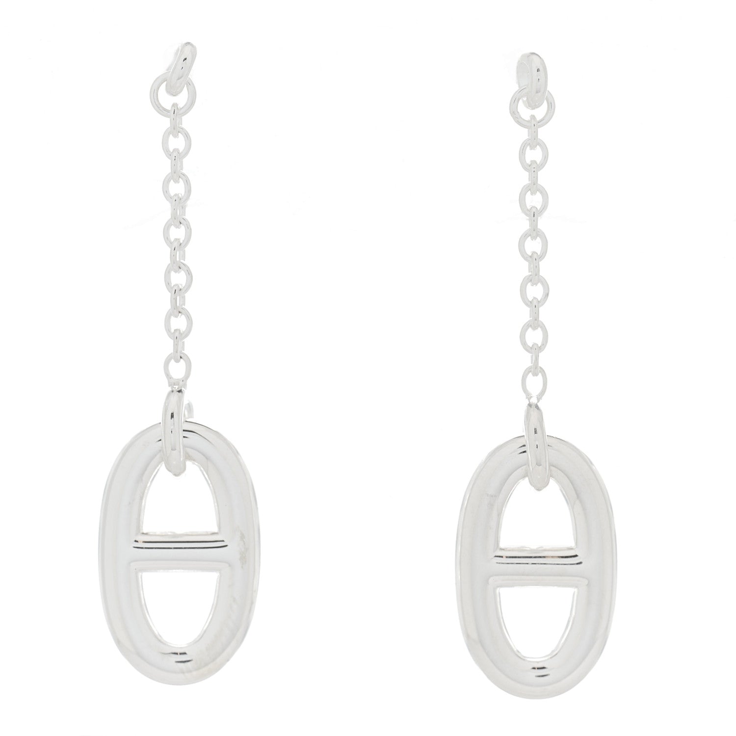 Hermes Sterling Silver Farandole Drop Earrings 1 of 6