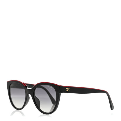 Chanel Acetate CC Butterfly Sunglasses 5414 Black Red 1 of 7