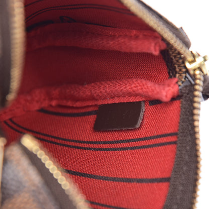 Louis Vuitton Damier Ebene Complice Trunks and Bags Mini Pochette Accessories Red 7 of 8