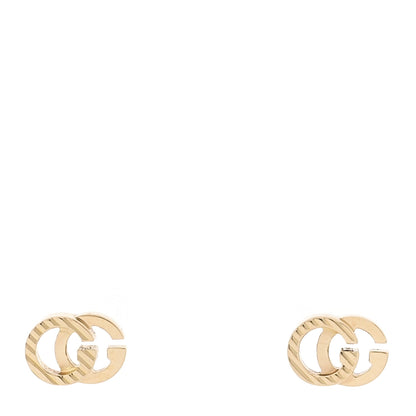 Gucci 18K Yellow Gold Mini Running GG Stud Earrings 1 of 6