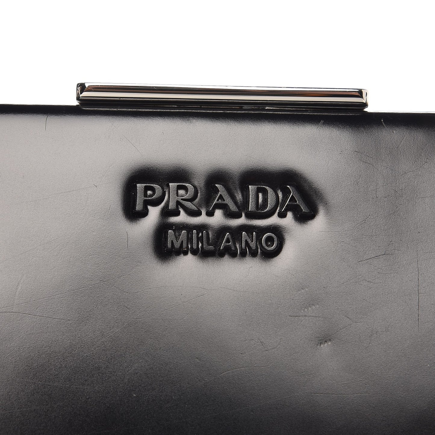 Spazzolato Envelope Crossbody Clutch Nero Black