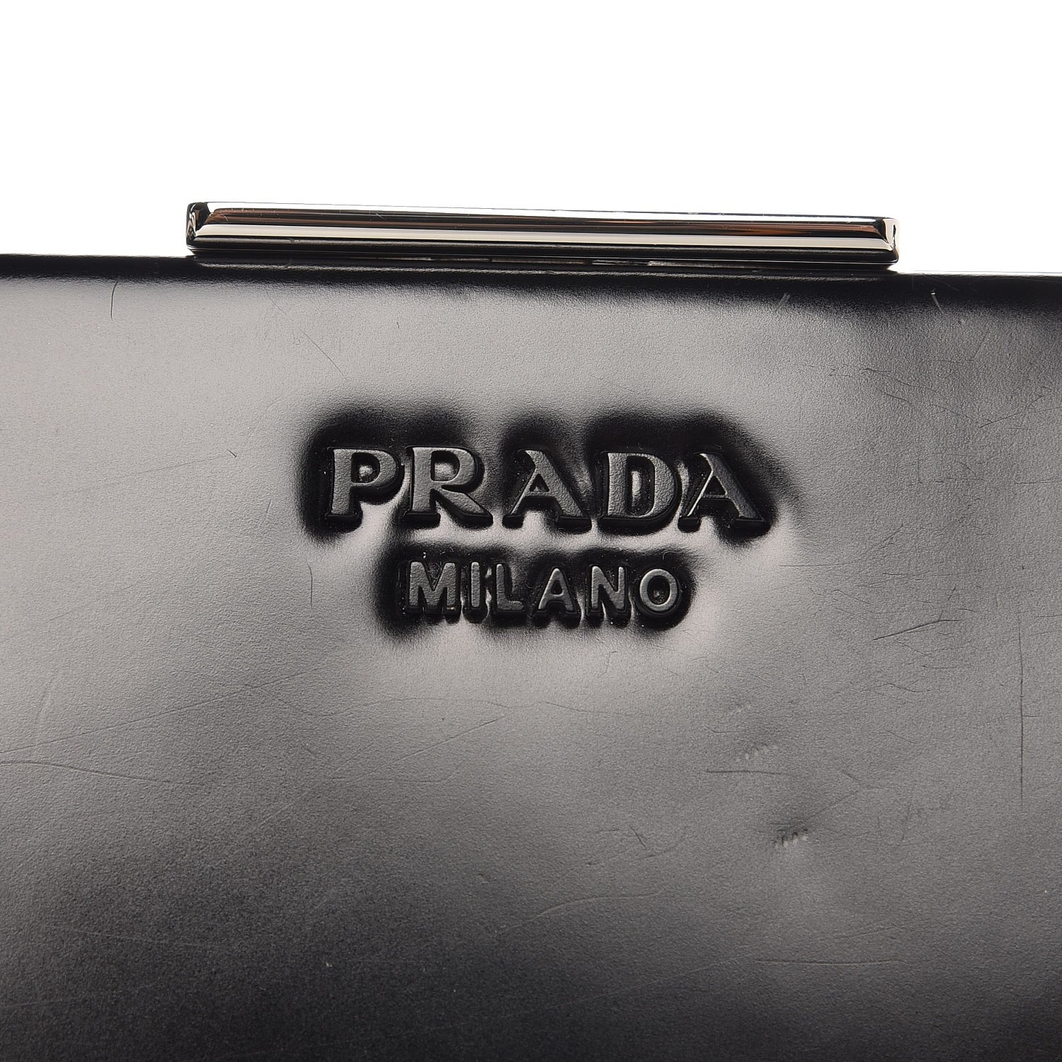 Prada Spazzolato Envelope Crossbody Clutch Nero Black 8 of 9