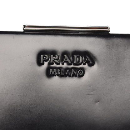 Prada Spazzolato Envelope Crossbody Clutch Nero Black 8 of 9