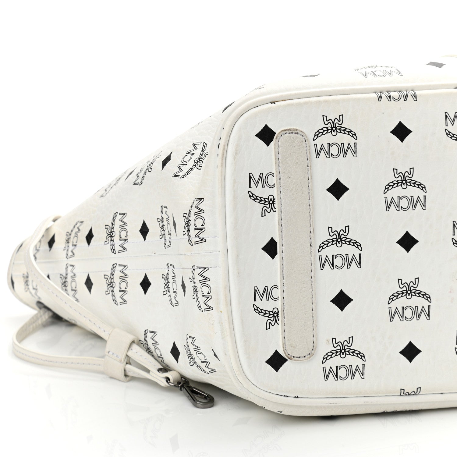 MCM Visetos Medium Liz Reversible Shopper Tote White 8 of 20