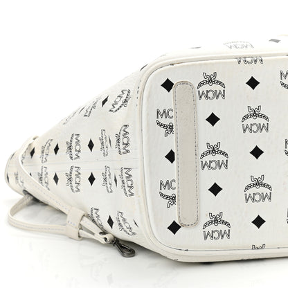 MCM Visetos Medium Liz Reversible Shopper Tote White 8 of 20