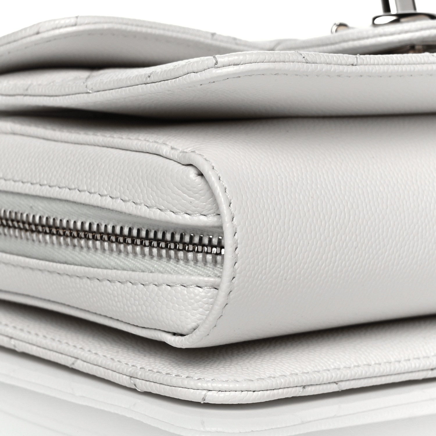 Chanel Caviar Quilted Like A Wallet Flap White 7 of 9