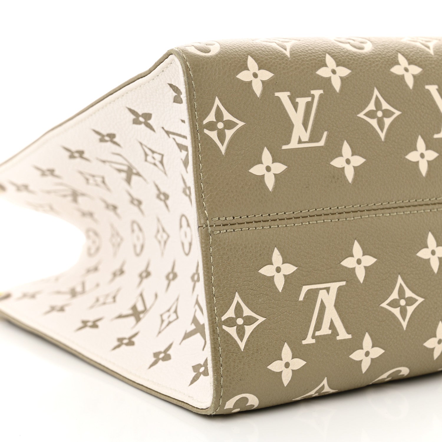 Louis Vuitton Empreinte Monogram Spring In The City Onthego MM Kaki Beige Cream 8 of 12