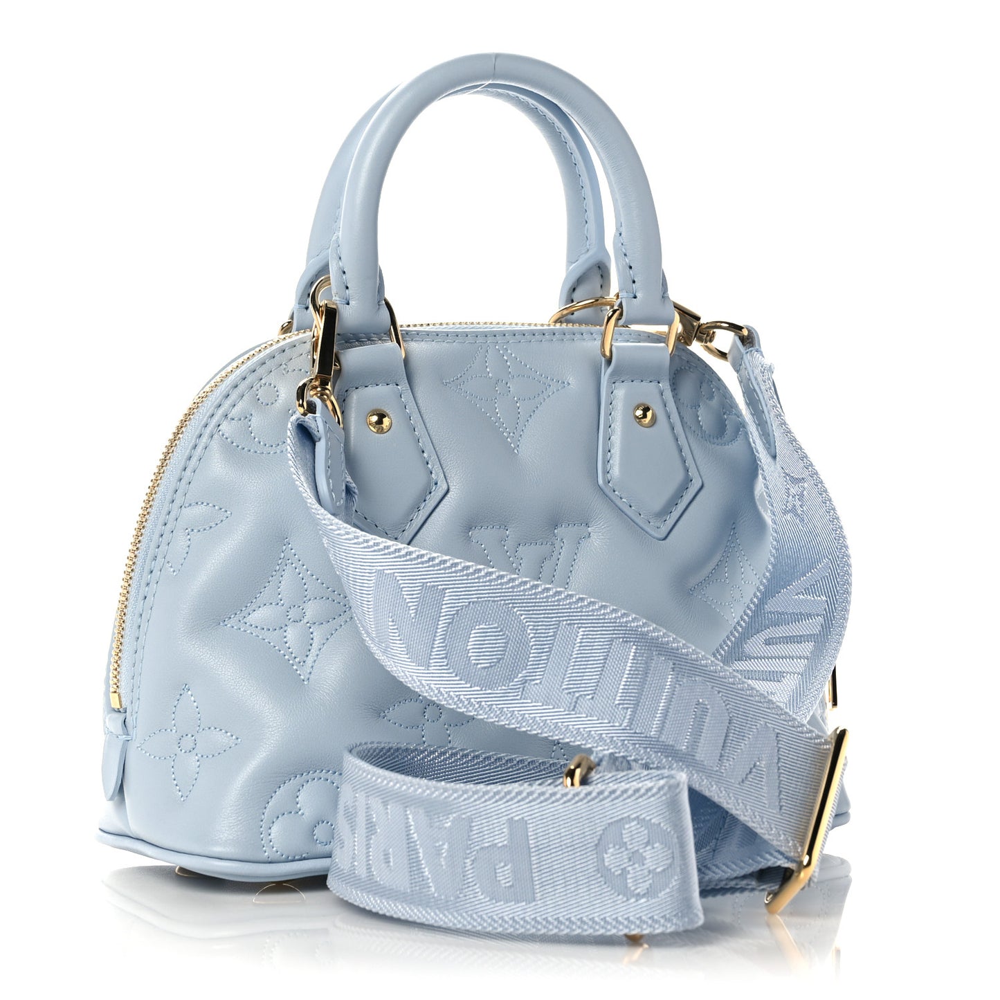 Calfskin Bubblegram Alma BB Ice Blue