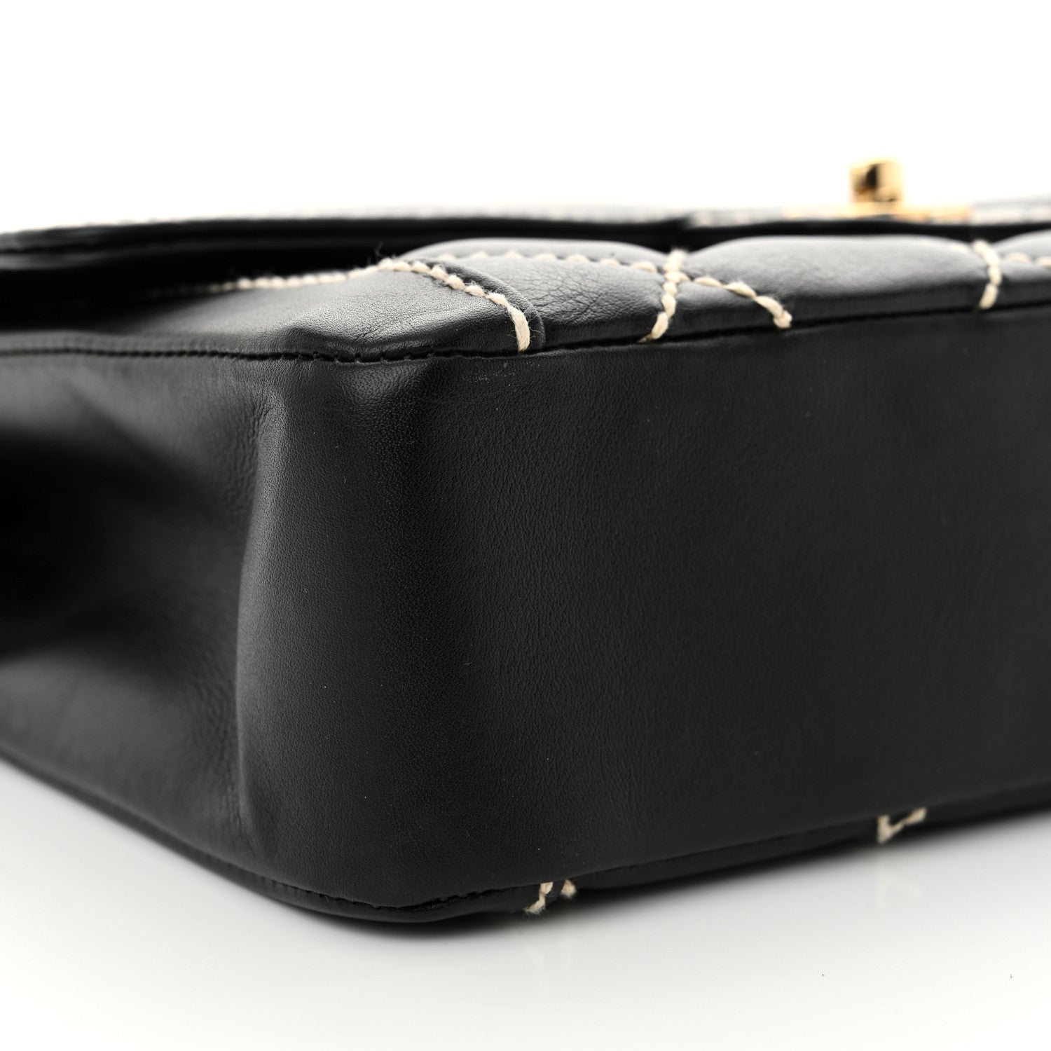 Chanel Calfskin Quilted Wild Stitch Flap Black 9 of 13