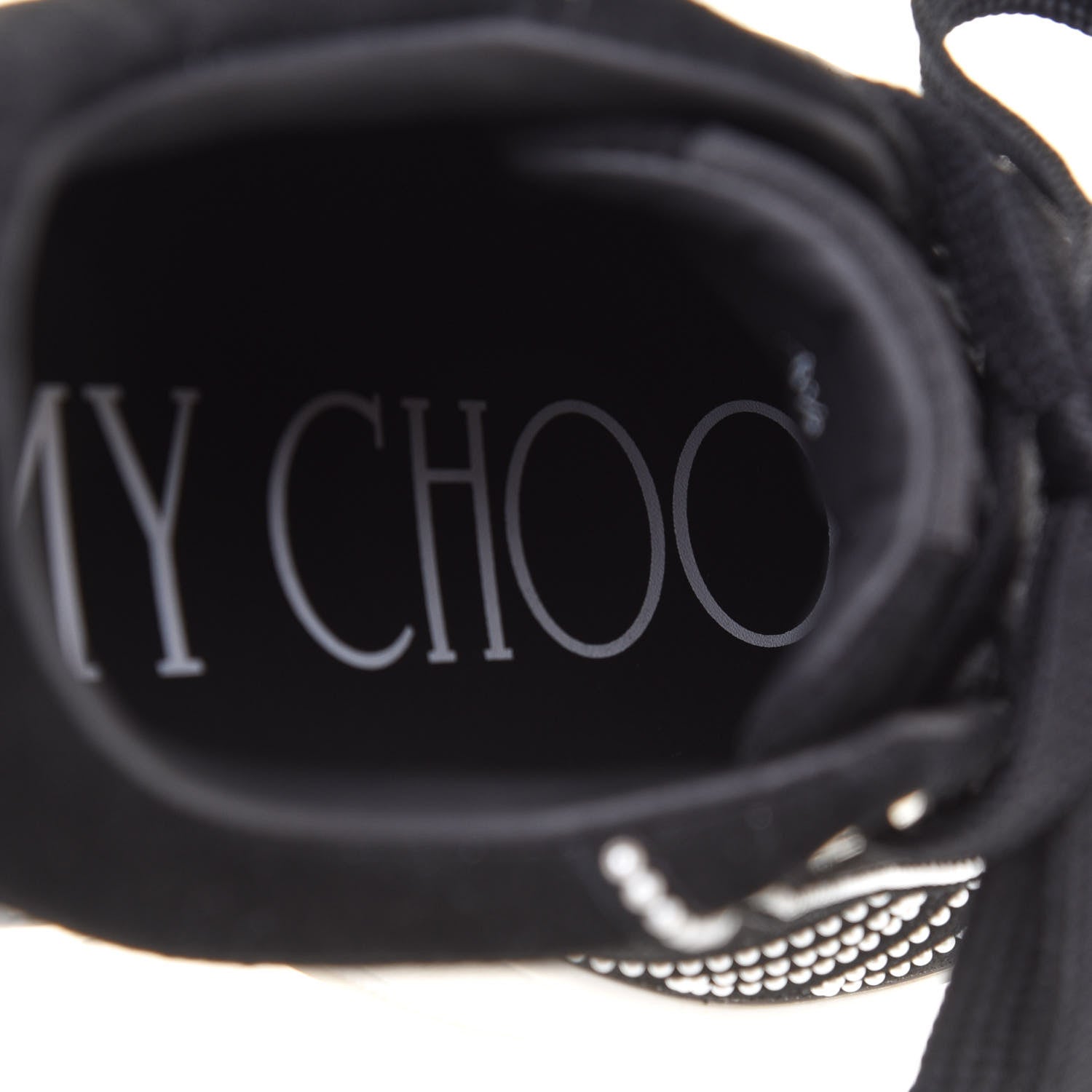 Jimmy Choo Suede Pearl Embellished Hawaii Low-Top Sneakers 36.5 Black 7 of 11