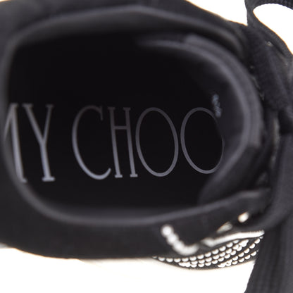 Jimmy Choo Suede Pearl Embellished Hawaii Low-Top Sneakers 36.5 Black 7 of 11