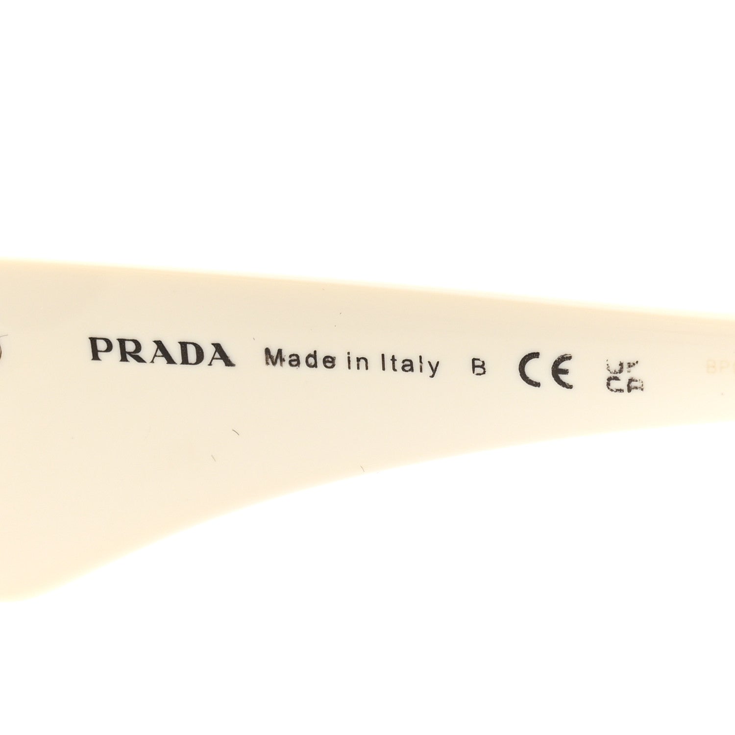 Prada Acetate Oval Symbole Sunglasses SPR 20Z White 5 of 7