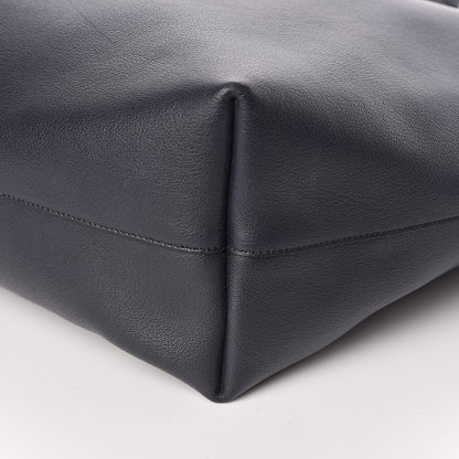 Saint Laurent Calfskin Large Shopping Tote Navy 10 of 10