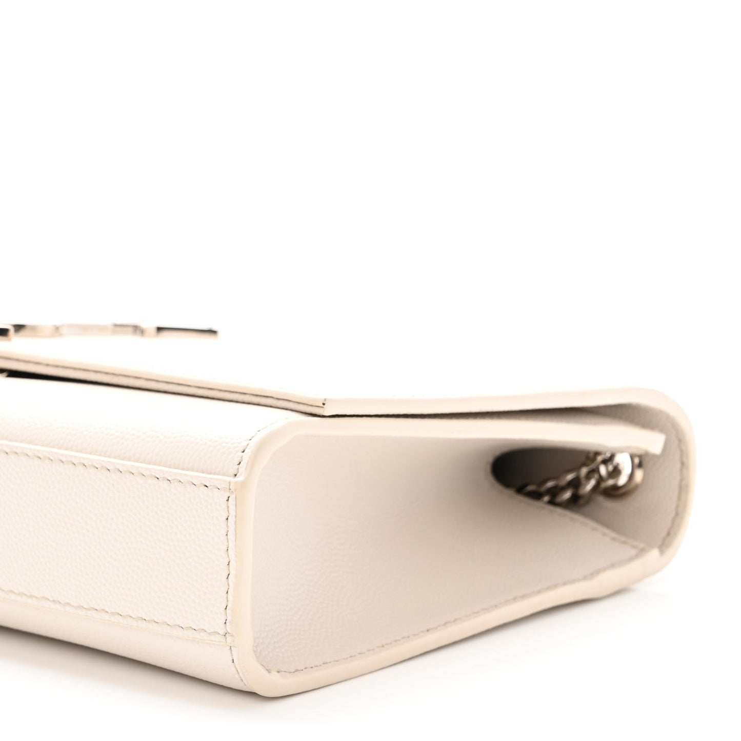 Smooth Calfskin Medium Classic Monogram Kate Tassel Satchel White