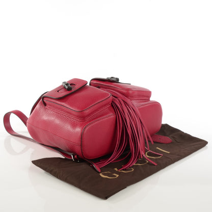 Gucci Cellarius Calfskin Medium Bamboo Backpack Petunia 4 of 7