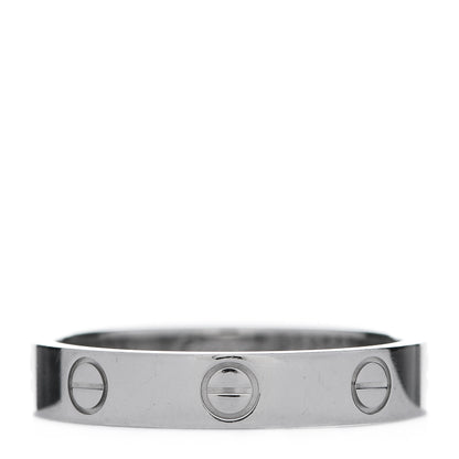 Cartier Platinum 3.5mm LOVE Wedding Band Ring 56 7.5 1 of 4