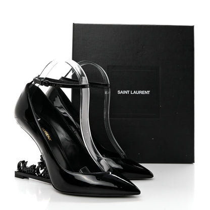 Saint Laurent Patent Opyum Appelle Moi Ankle Strap Pump 39 Black 16 of 16
