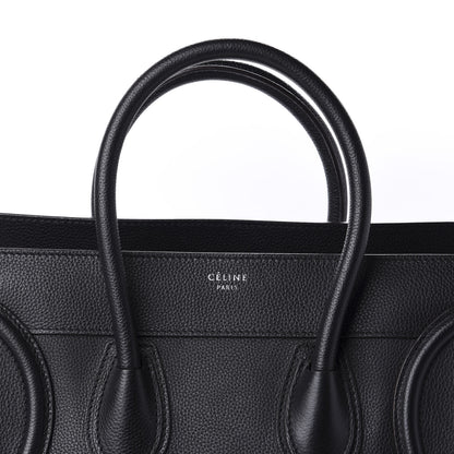 Celine Drummed Calfskin Mini Luggage Black 10 of 10