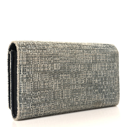 Chanel Canvas Deauville Flap Wallet Grey 3 of 9